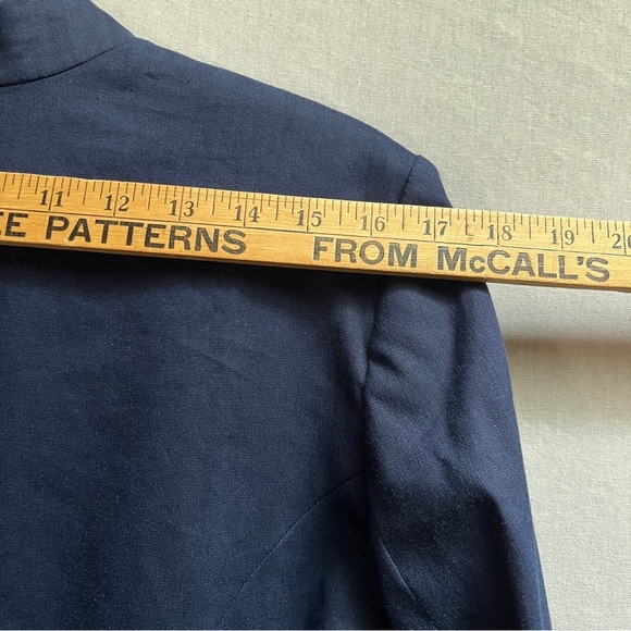 Willow & Thread linen blend one button midnight blue blazer Sz XL 23” PTP - Picture 6 of 8